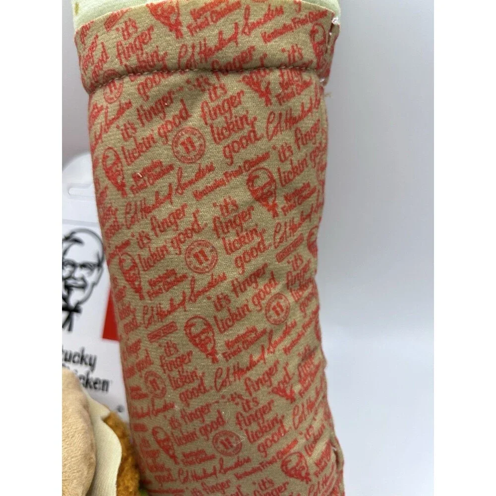 KFC Kentucky Fried Chicken Plush Squeaky Dog Toys Lot Of 3 Wrap, Sandwich & Soda